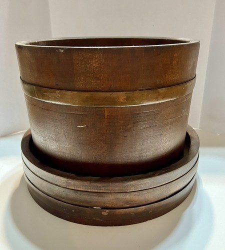 Vintage wooden planter with - wooden,