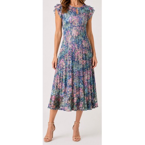 Komarov floral pleated midi - komarov,