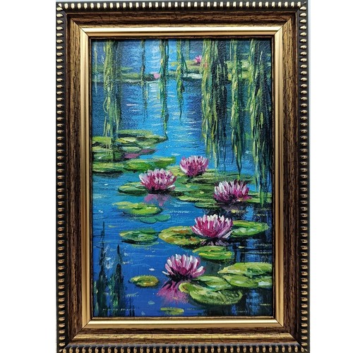 Water lilies original oil - water,