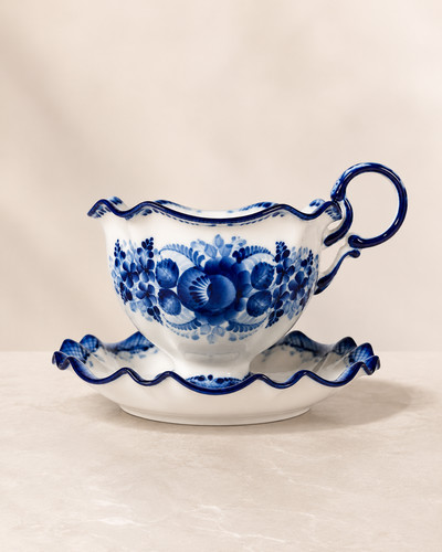 Vintage gzhel porcelain tea - vintage,