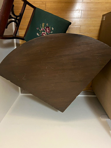 Dark wood corner desk - dark,