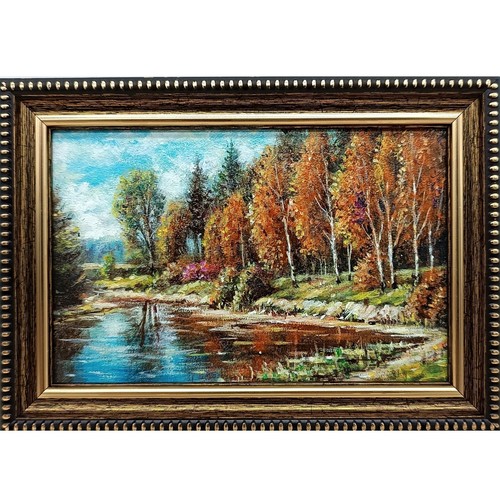 Autumn landscape original - original, oil