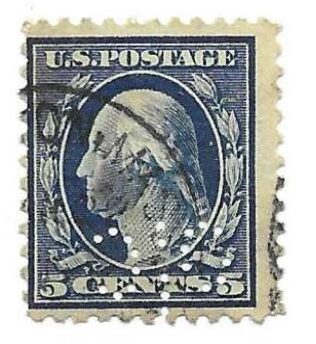 Perfin not precanceled c348 - not,