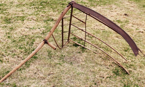 Antique handmade wood wheat - antique,