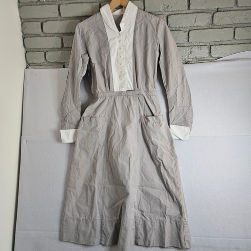 Vintage grey cotton twill - grey,