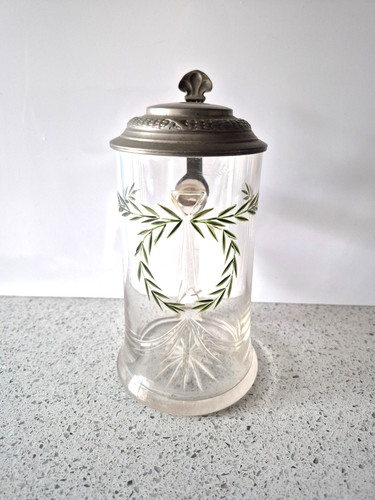 Antique german cut glass - cut,