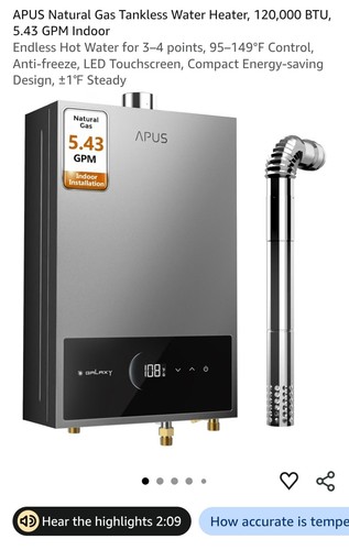 Apus natural gas tankless - natural,