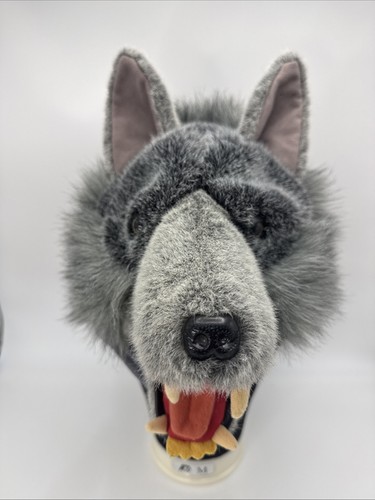 Wolf head green - trading, plush