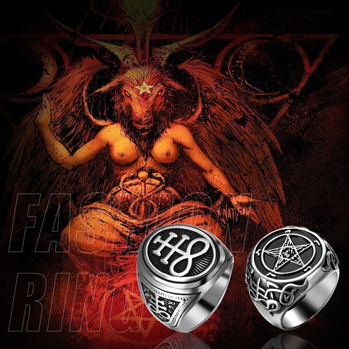 2pcs pentagram goat head - 2pcs,