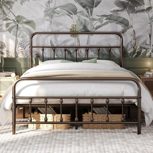 Classic metal platform bed - platform,