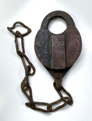 Vintage railroad lock - railroad, with
