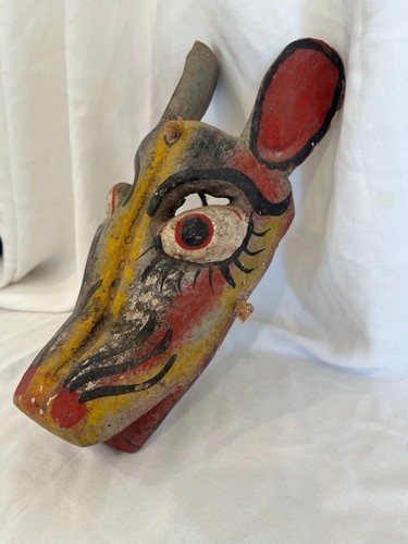 Vintage mexican folk art mask - vintage,
