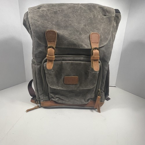 Gray retro canvas leather dslr - gray,