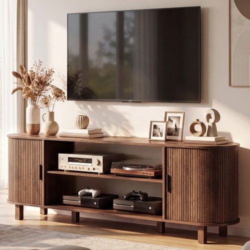 Media console mid century - media, mid-century