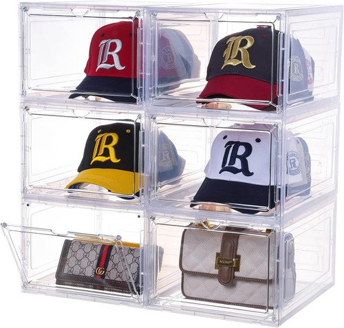 Hat organizer box clear - box,