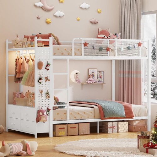 Metal bunk bed - over, twin
