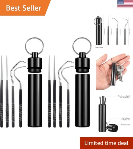 Luxury titanium toothpick set - toothpick,