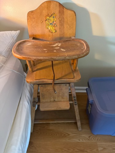 1955 solid wood high chair
