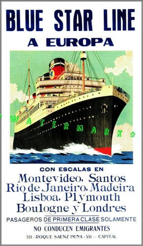 Blue star line 1925 - line,