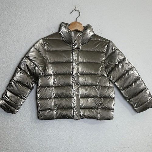 Zara metallic puffer jacket - zara,
