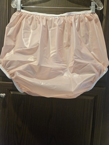 Pink plastic pants buttery - plastic,