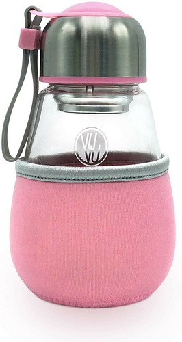 Glass travel tumbler with tea - tumbler,