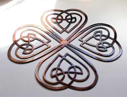 Celtic shamrock metal wall art - celtic,