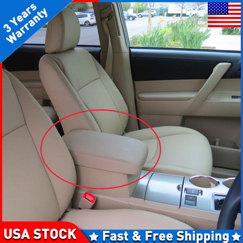 Beige leather center console - beige,