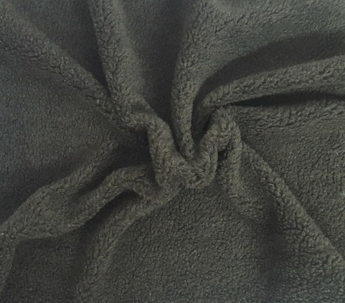 Charcoal sherpa fleece knit - fleece,