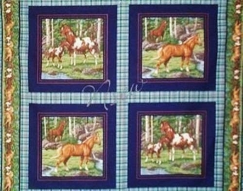 Horses stallions cotton - horses,