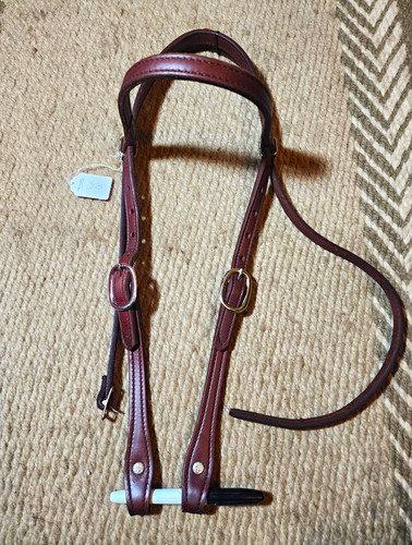 Brown leather horse - horse, bridle