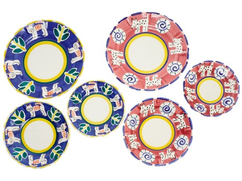 Cats and dogs plates - cats, plates,