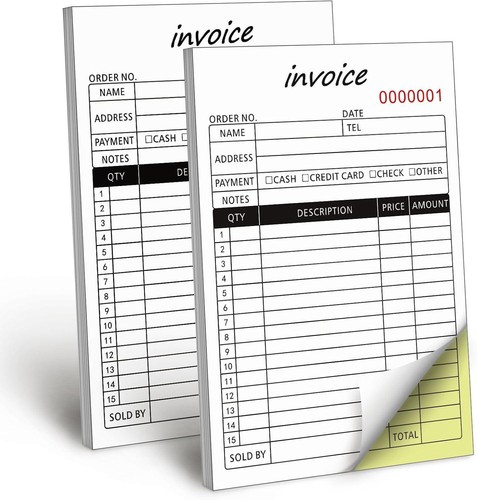 Carbonless invoice book part - carbonless,