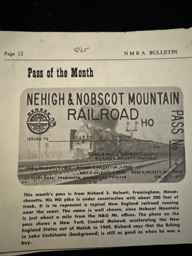 Nmra bulletin pass the - bulletin, of