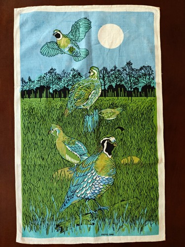 Vintage italian tea towel - tea,