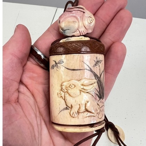 Vintage hand carved b0ne - vintage,
