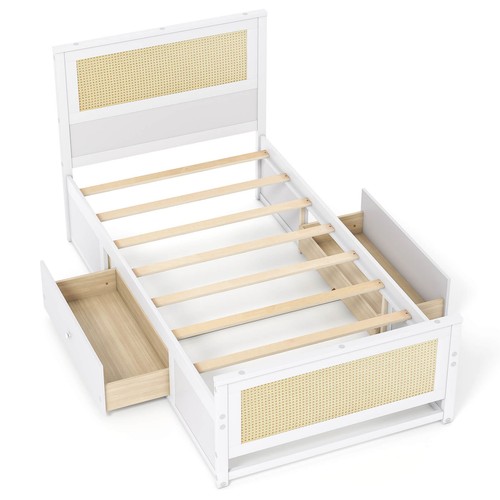 Twin size rattan bed - rattan,