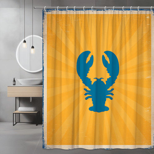 Lobster silhouette shower - lobster,