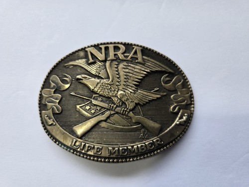Nra life member solid brass - nra,