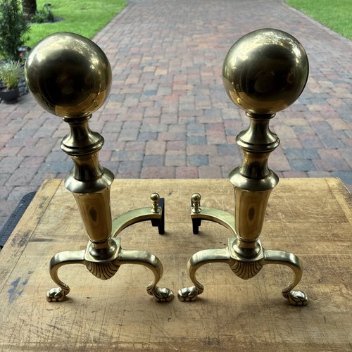 Pair vintage brass and - of,