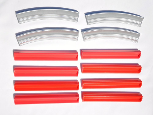 Lot red and 4 silver - 12-,