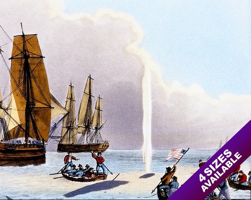 American whaling boats - whaling, harpoon