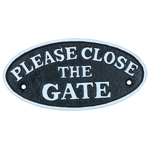 Please close gate black cast - gate,