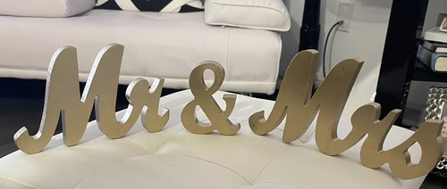 Mrs wedding sign - &, mrs.