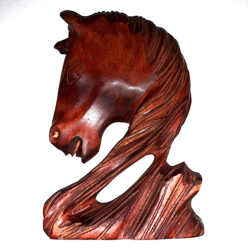 Vtg handcrafted wood horse - vtg,