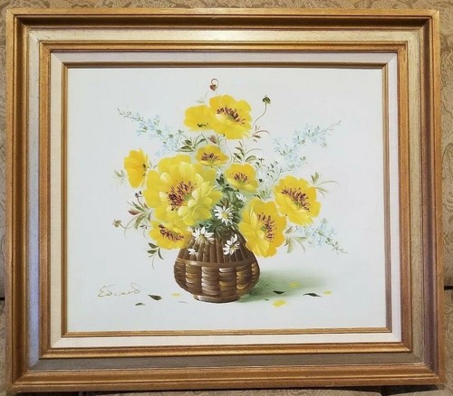 Yellow poppies vase - poppies, vase,