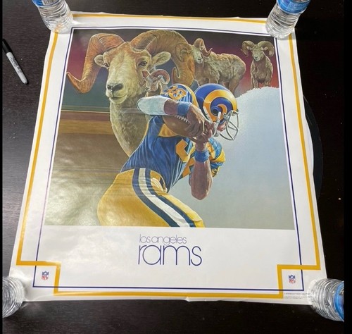 1982 los angeles rams poster - angeles,