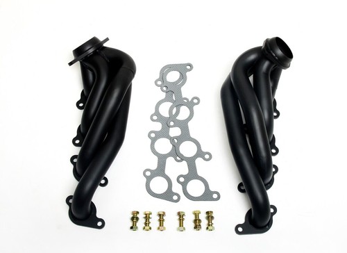 Ceramic black shorty headers - ceramic,