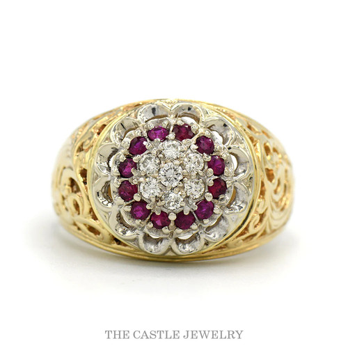 25ctw ruby and diamond - 0.25ctw,