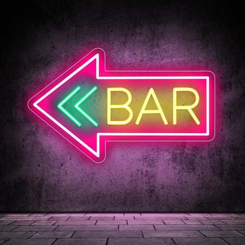 Led neon bar - bar, signs